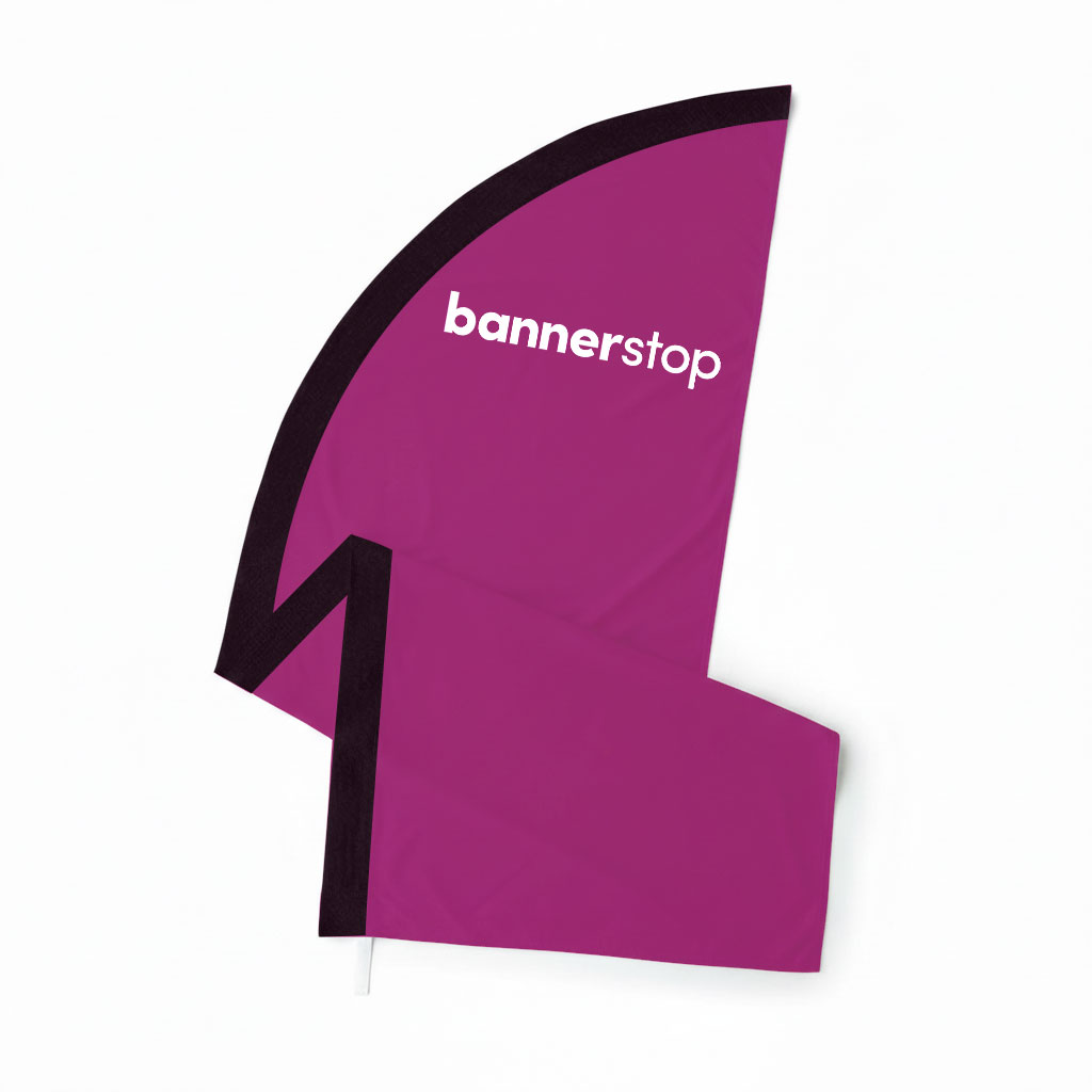 Austauschfahne mit schwarzem Besatzband