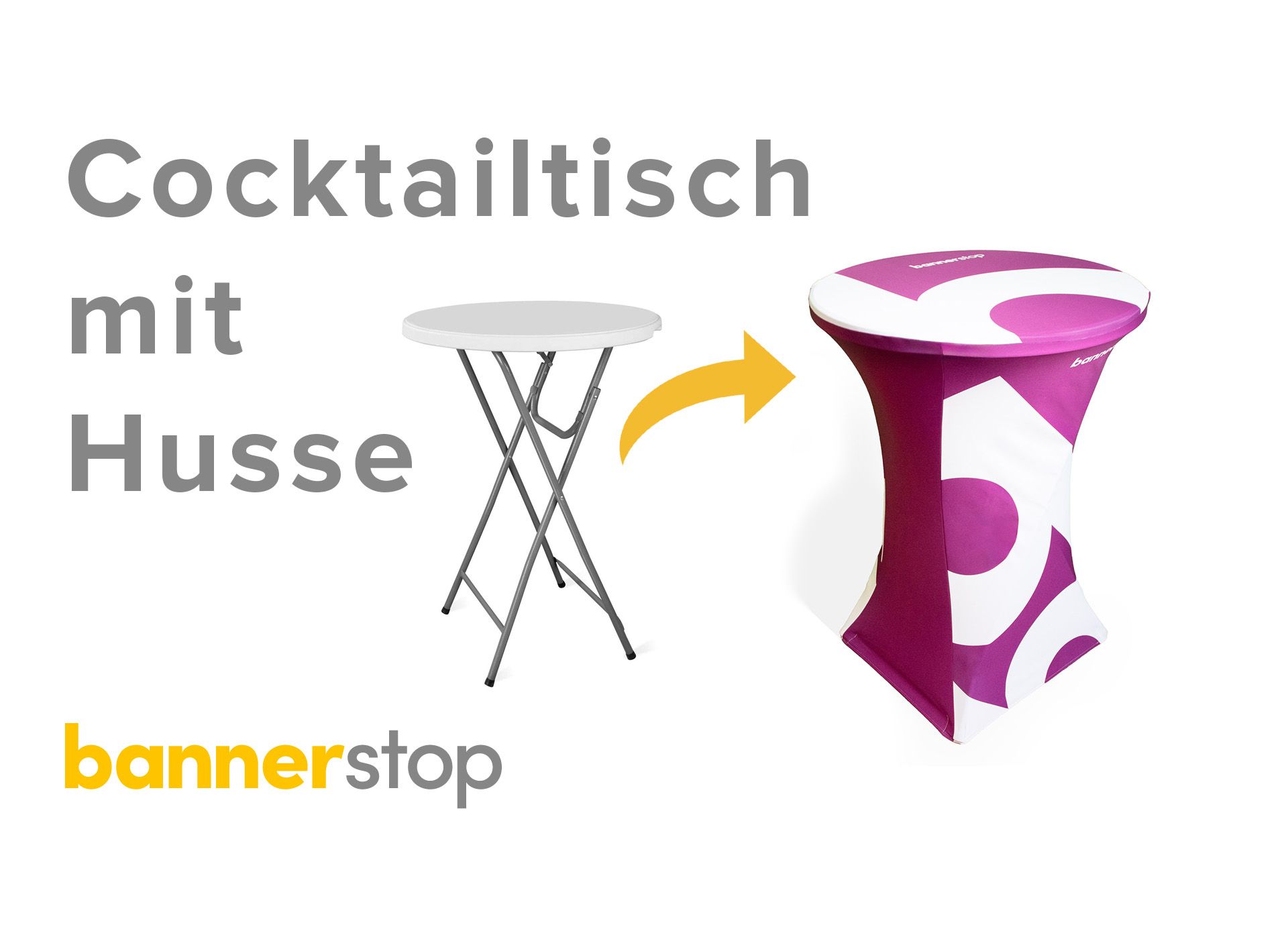 Cocktailtisch mit Husse 