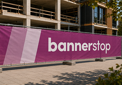 Bauzaunbanner Mesh für Baustellenwerbung