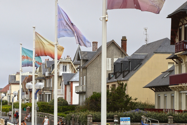 Drapeaux décoratifs sur mâts
