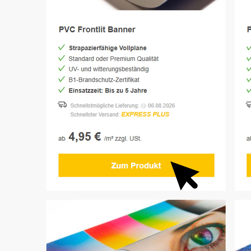 Auswahl eines PVC-Frontlit-Banners als Grundlage für ein individuelles Abi-Banner