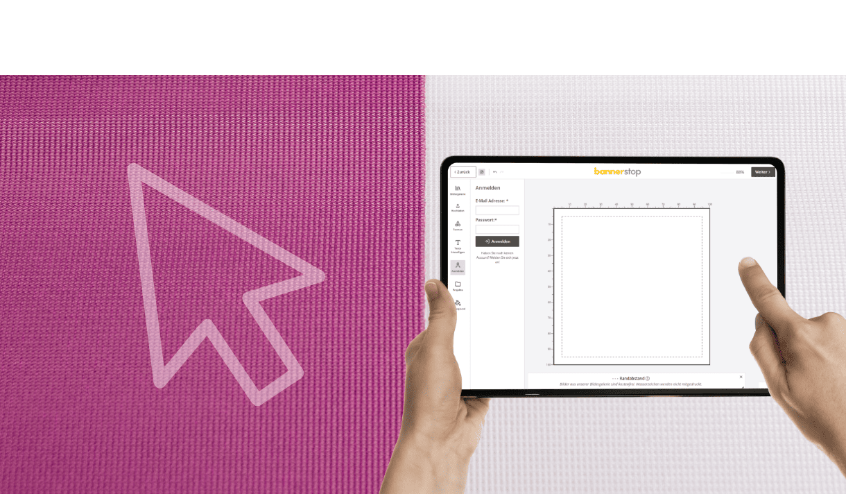 Banner selbst online gestalten mit dem bannerstop Online-Designer