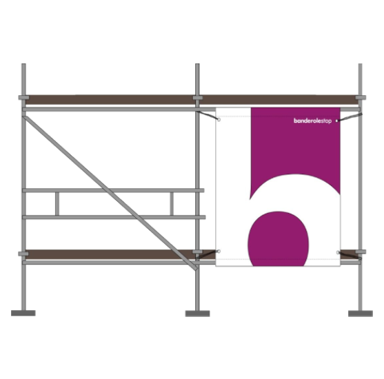 Bâche imprimée sur echafaudage