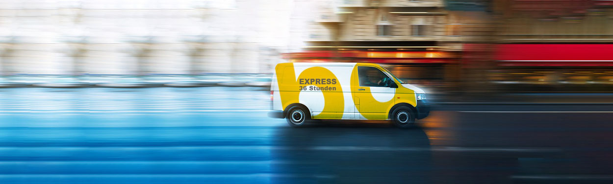 Express Versand von Ihrer Online Druckerei